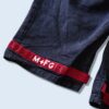 【MARITHE FRANCOIS GIRBAUD】red velcro × black denim wide baggy shuttle pants