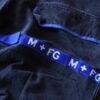 【MARITHE FRANCOIS GIRBAUD】blue velcro × black denim wide baggy shuttle pants