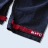 【MARITHE FRANCOIS GIRBAUD】red velcro × black denim wide baggy shuttle pants