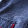 【MARITHE FRANCOIS GIRBAUD】red velcro × black denim wide baggy shuttle pants