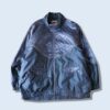 glossy silver switching blouson