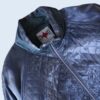 glossy silver switching blouson