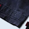 【MARITHE FRANCOIS GIRBAUD】red velcro × black denim wide baggy shuttle pants