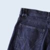 【FUBU】embroidery & gimmick wide baggy black denim pants