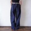 【MARITHE FRANCOIS GIRBAUD】deep navy cotton twill baggy wide pants