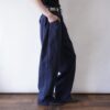 【MARITHE FRANCOIS GIRBAUD】deep navy cotton twill baggy wide pants