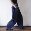 【MARITHE FRANCOIS GIRBAUD】deep navy cotton twill baggy wide pants