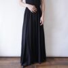 mode black drape fabric wide hakama pants