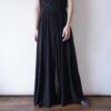 mode black drape fabric wide hakama pants