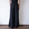 mode black drape fabric wide hakama pants