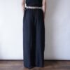 race-up design drape roll wide pants