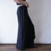 race-up design drape roll wide pants