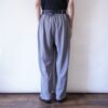 ennui gray drape fabric wide slacks