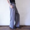 ennui gray drape fabric wide slacks