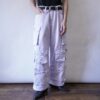 gradation pale purple multi pocket gimmick cargo pants