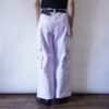 gradation pale purple multi pocket gimmick cargo pants