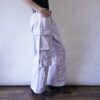 gradation pale purple multi pocket gimmick cargo pants