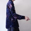 glossy blue purple velours shirt