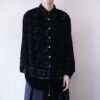 glossy black velours × see-through shirt