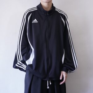 【adidas】black × white 3stripe track jacket