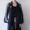 【adidas】black × white 3stripe track jacket