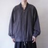 oversized fade gray smooth poly blouson