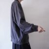 oversized fade gray smooth poly blouson