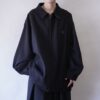 【RalphLauren】monster oversized smooth poly graph check lining black drizzler jacket