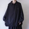 【RalphLauren】monster oversized smooth poly graph check lining black drizzler jacket