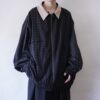 【RalphLauren】monster oversized smooth poly graph check lining black drizzler jacket