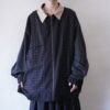 【RalphLauren】monster oversized smooth poly graph check lining black drizzler jacket