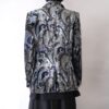 glossy paisley pattern velours tailored jacket