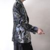 glossy paisley pattern velours tailored jacket