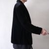 drape black velours easy tailored jacket