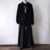 "ウネリ" glossy black velours drape easy tailored jacket