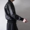 boa lining leather jacket