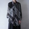 oversized monotone layered see-through shirt