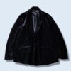 drape black velours easy tailored jacket