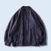 oversized fade gray smooth poly blouson