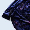 glossy blue purple velours shirt