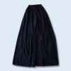 mode black drape fabric wide hakama pants