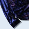 glossy blue purple velours shirt