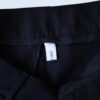 mode black drape fabric pleats tuck wide slacks