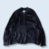 glossy black flower pattern terotero blouson