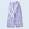 gradation pale purple multi pocket gimmick cargo pants