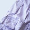 gradation pale purple multi pocket gimmick cargo pants