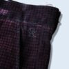 houndstooth check glossy velours wide slacks