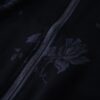 glossy black flower pattern terotero blouson