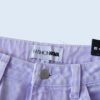 gradation pale purple multi pocket gimmick cargo pants