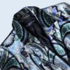 glossy paisley pattern velours tailored jacket